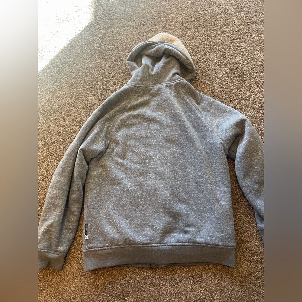 Rip Curl Cream and Gray Fleece lined men’s hoodie S